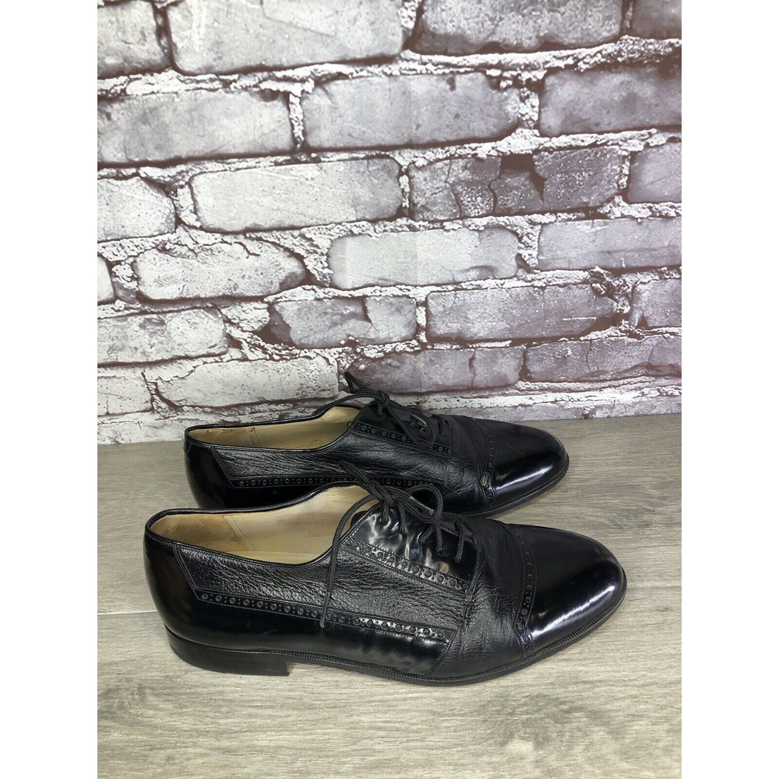 Mezlan Mezlan Cantabria Black Leather Cap Toe Oxfords Dress Shoes M Size US 10 / EU 43 - 16 Thumbnail