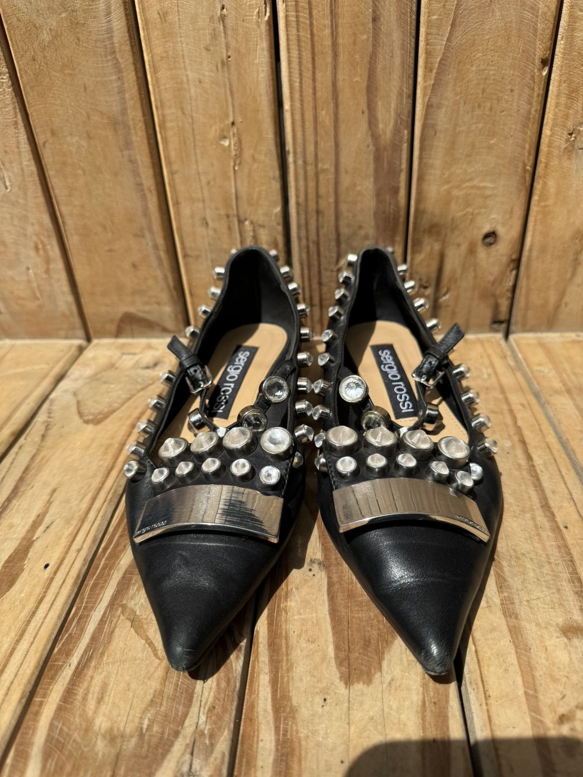 Sergio Rossi Sergio Rossi black women’s leather flats EUR 36 US 6 Size US 6 / IT 36 - 22 Thumbnail