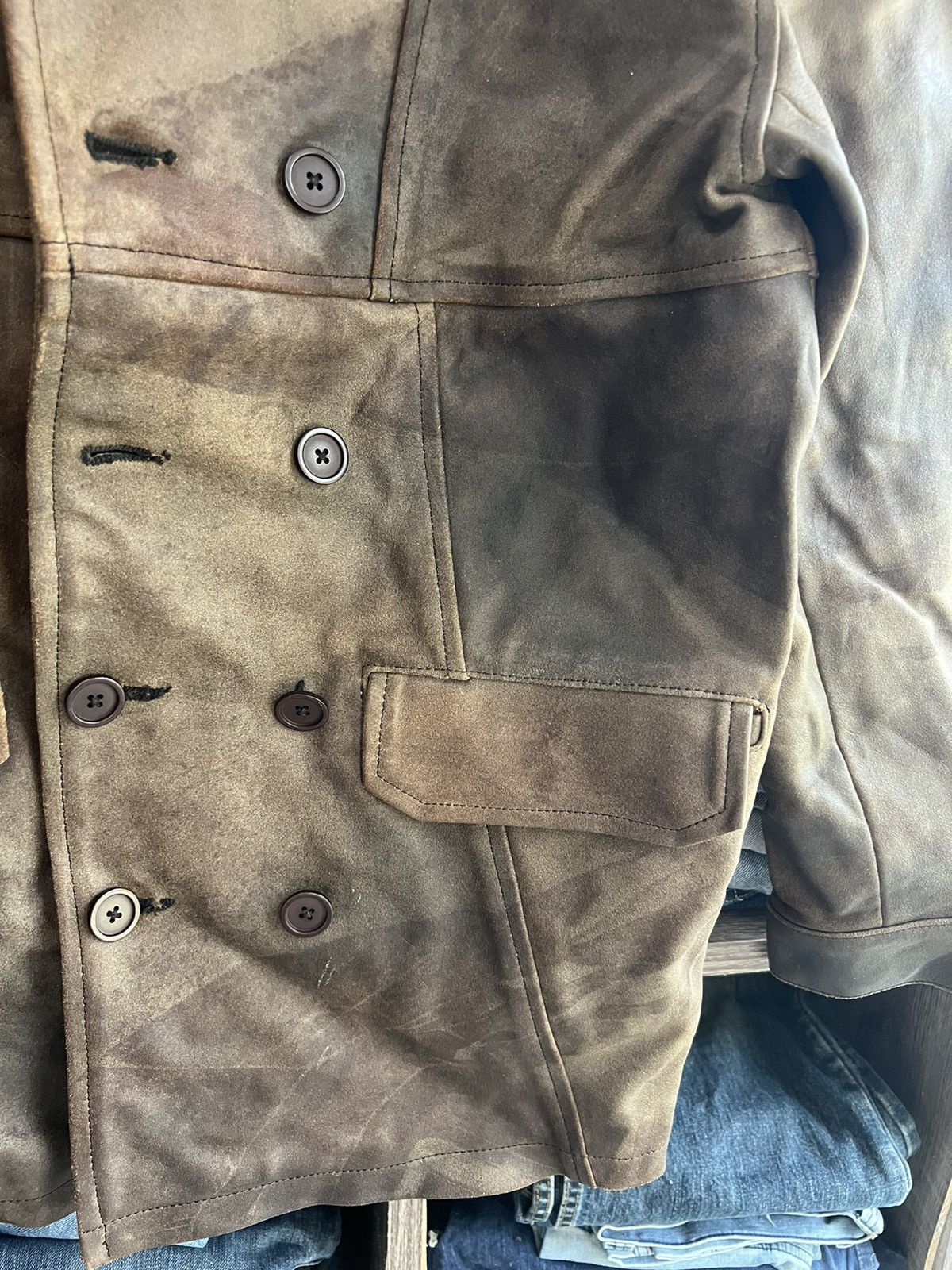 Leather 🔥Unbrand Genuine Leather Button Jacket Size US S / EU 44-46 / 1 - 9 Thumbnail