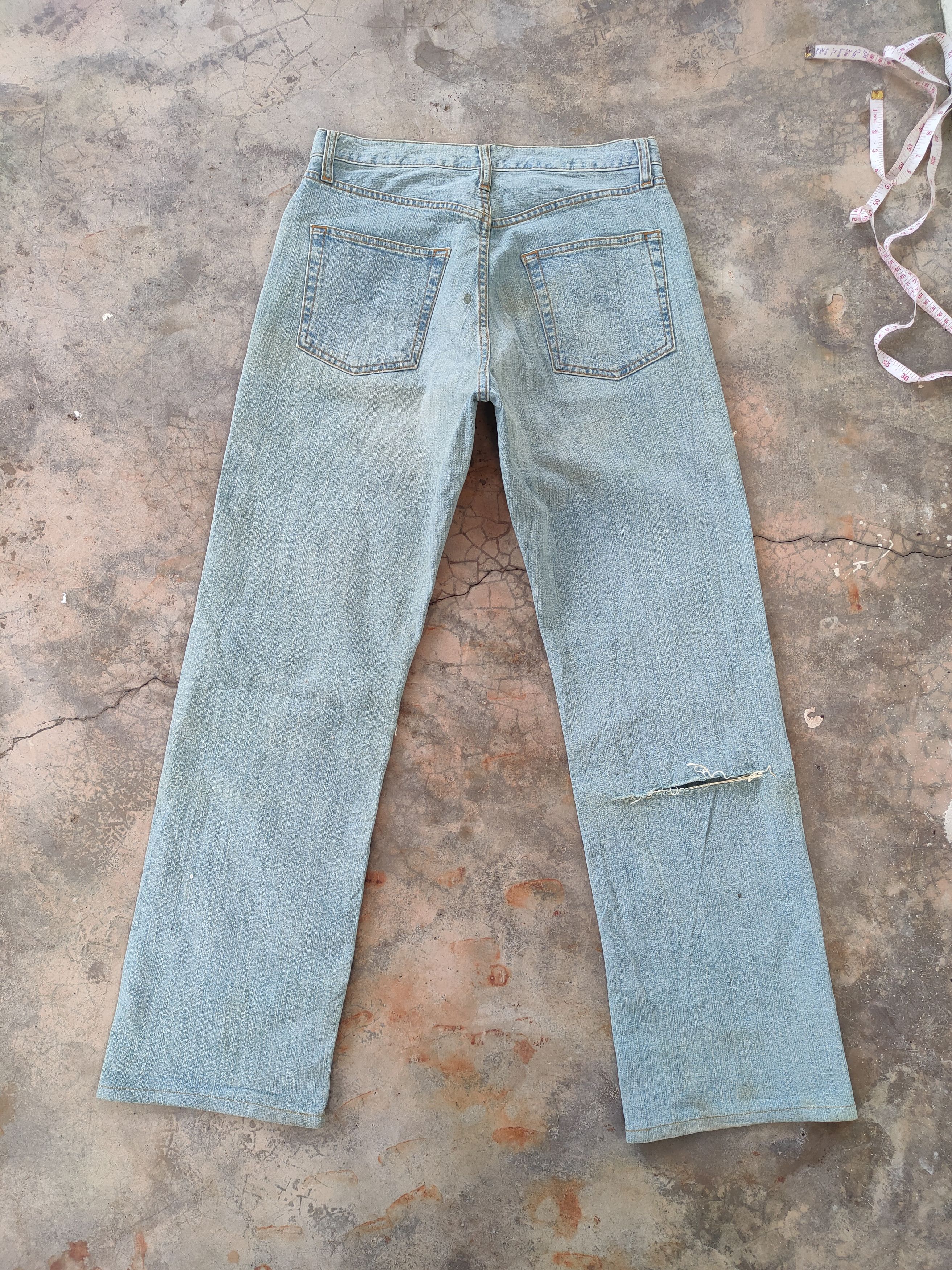 Japanese Brand × Jean × Vintage W30 VINTAGE JAPANESE FADED RIPPED DISTRESSED JEANS PANTS Size US 30 / EU 46 - 3 Thumbnail
