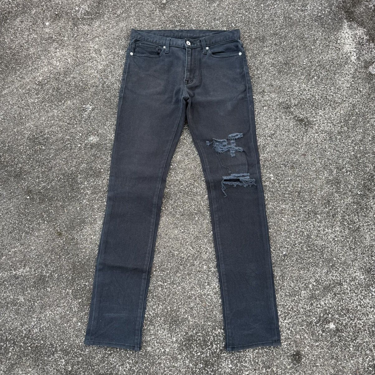 GU VINTAGE GU DENIM SLIM FIT BLACK JEAN PANTS Size US 31 - 1 Thumbnail
