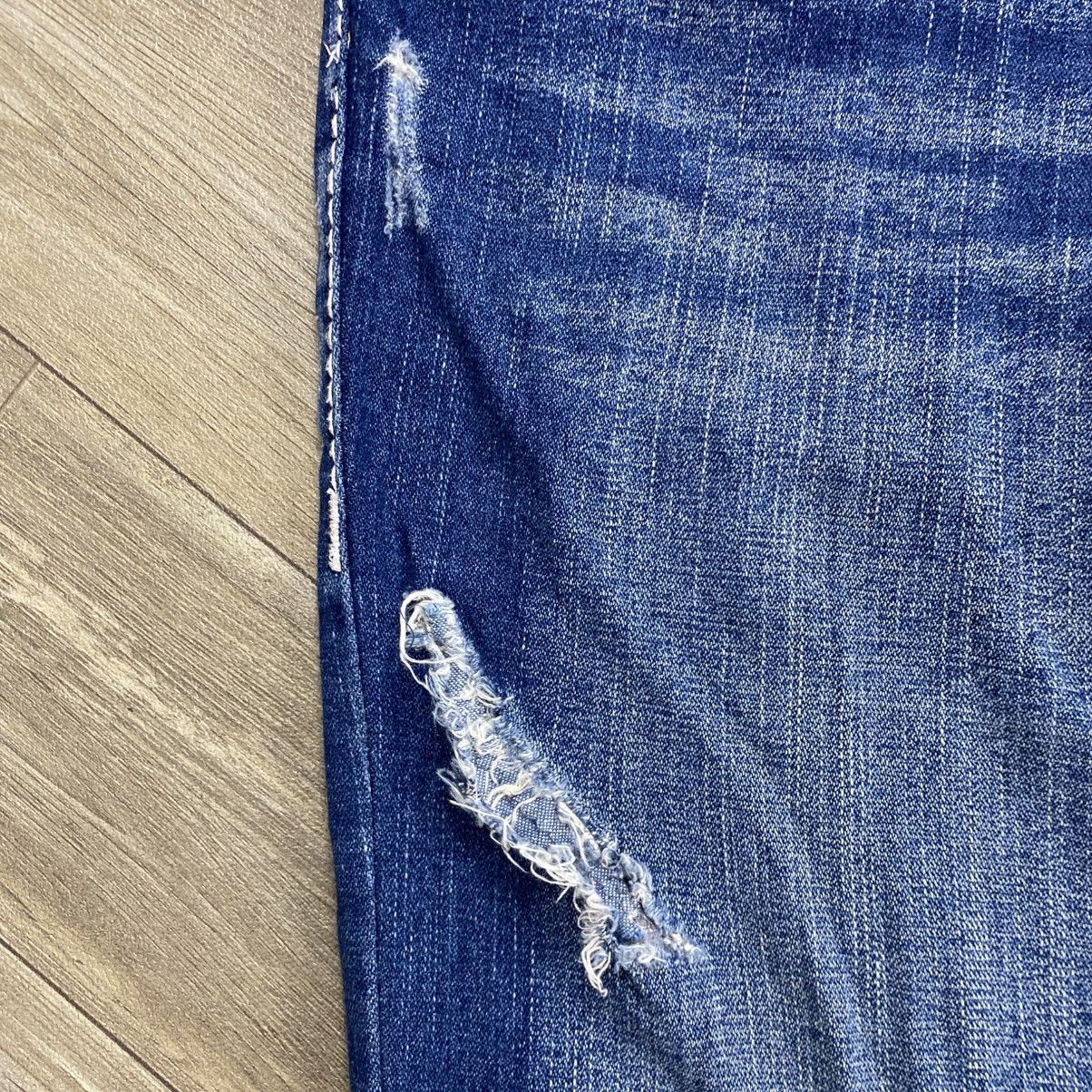 True Religion Vintage True Religion Billy Super T Distressed Flared Jeans Size US 32 / EU 48 - 14 Thumbnail
