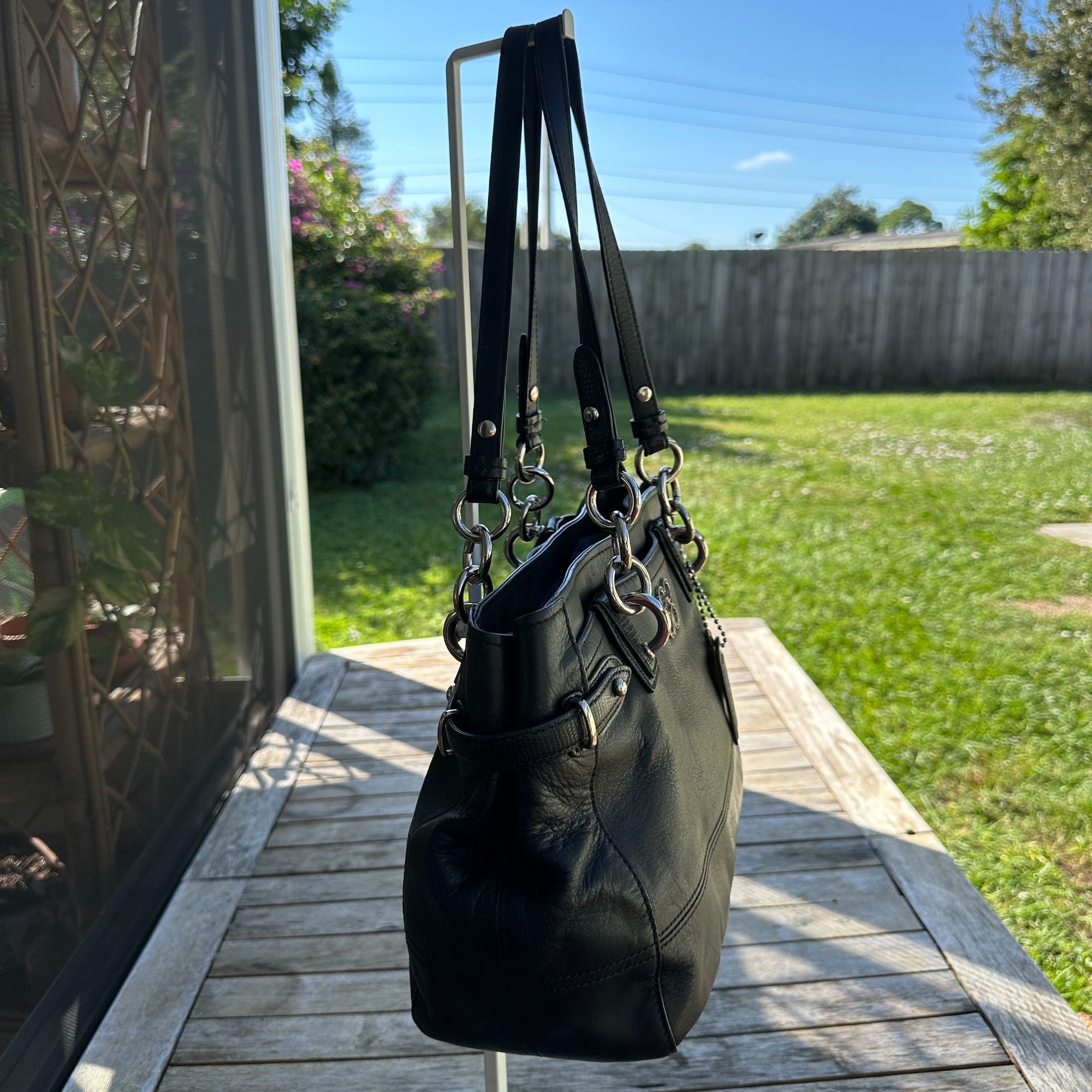 Coach COACH Colette Black Leather Carry All Shoulder Bag J1020-164 Size ONE SIZE - 15 Thumbnail