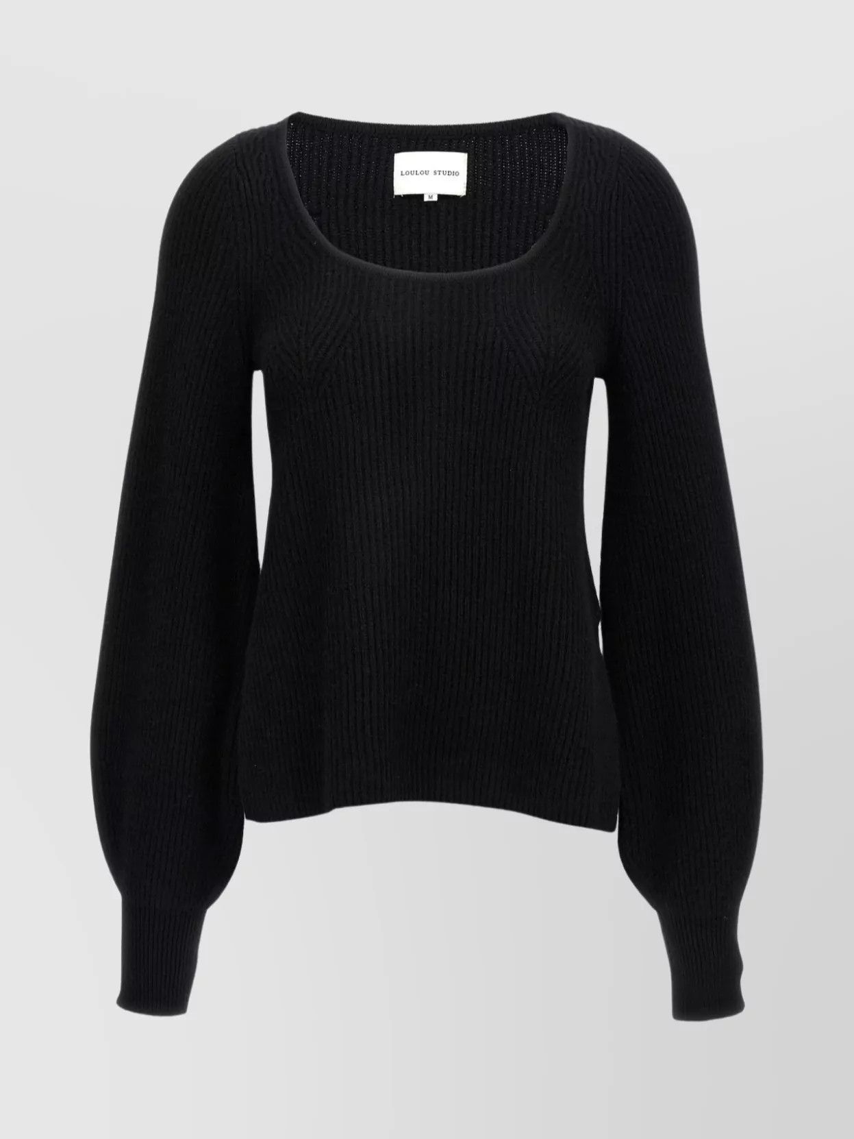 Loulou de Saison o1s22i1n1024 Hermus Ribbed Cashmere Sweater in Black Size M / US 6-8 / IT 42-44 - 1 Thumbnail