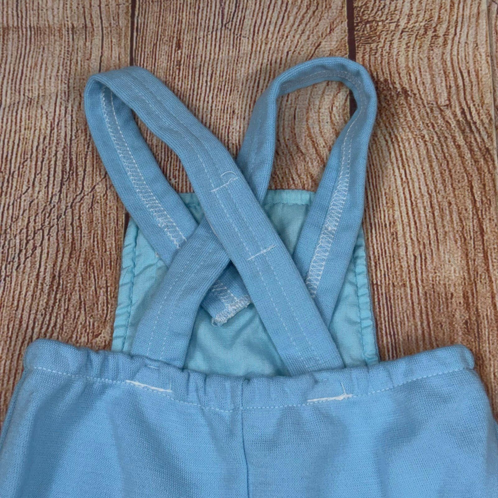 Other Vintage Carter's 6 Month Baby Blue Overalls Size ONE SIZE - 6 Thumbnail