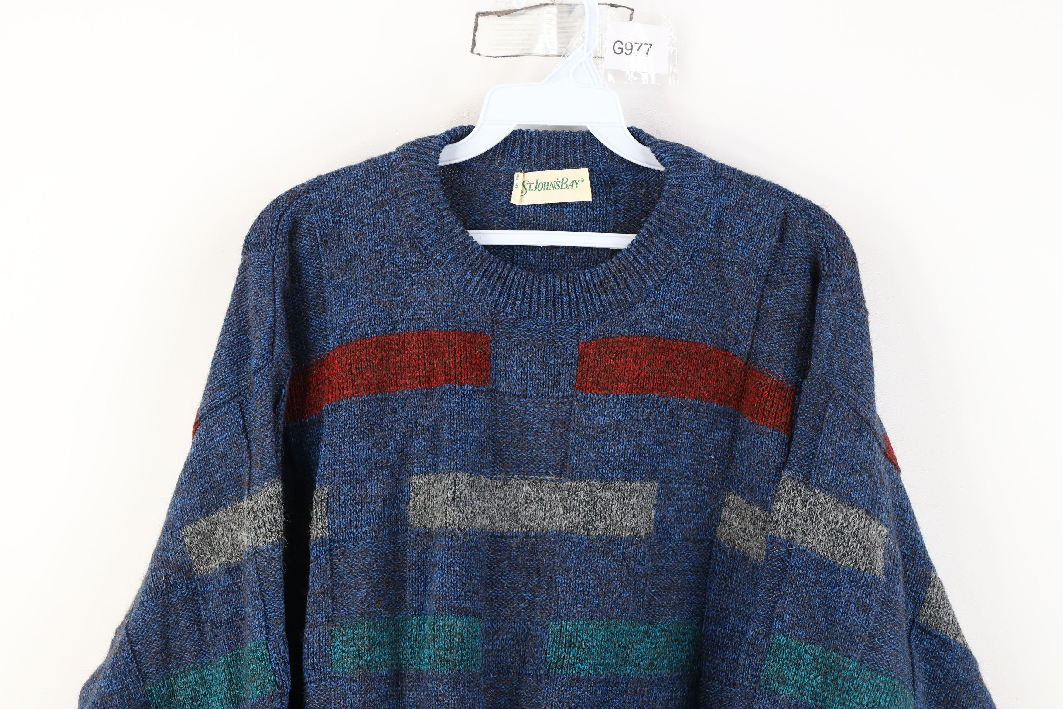 Vintage Vintage 90s Streetwear Wool Blend Knit Crewneck Sweater Size US M / EU 48-50 / 2 - 2 Thumbnail