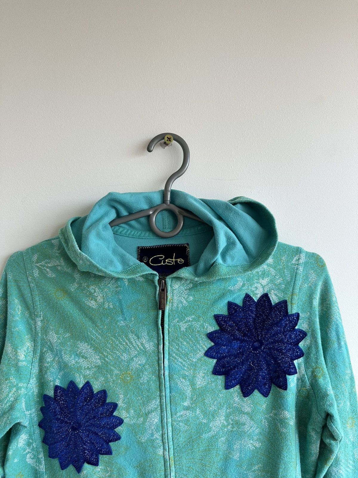 Custo Barcelona Custo Barcelona Zip Hoodie Sweatshirt Green Floral Size S Size S / US 4 / IT 40 - 4 Thumbnail