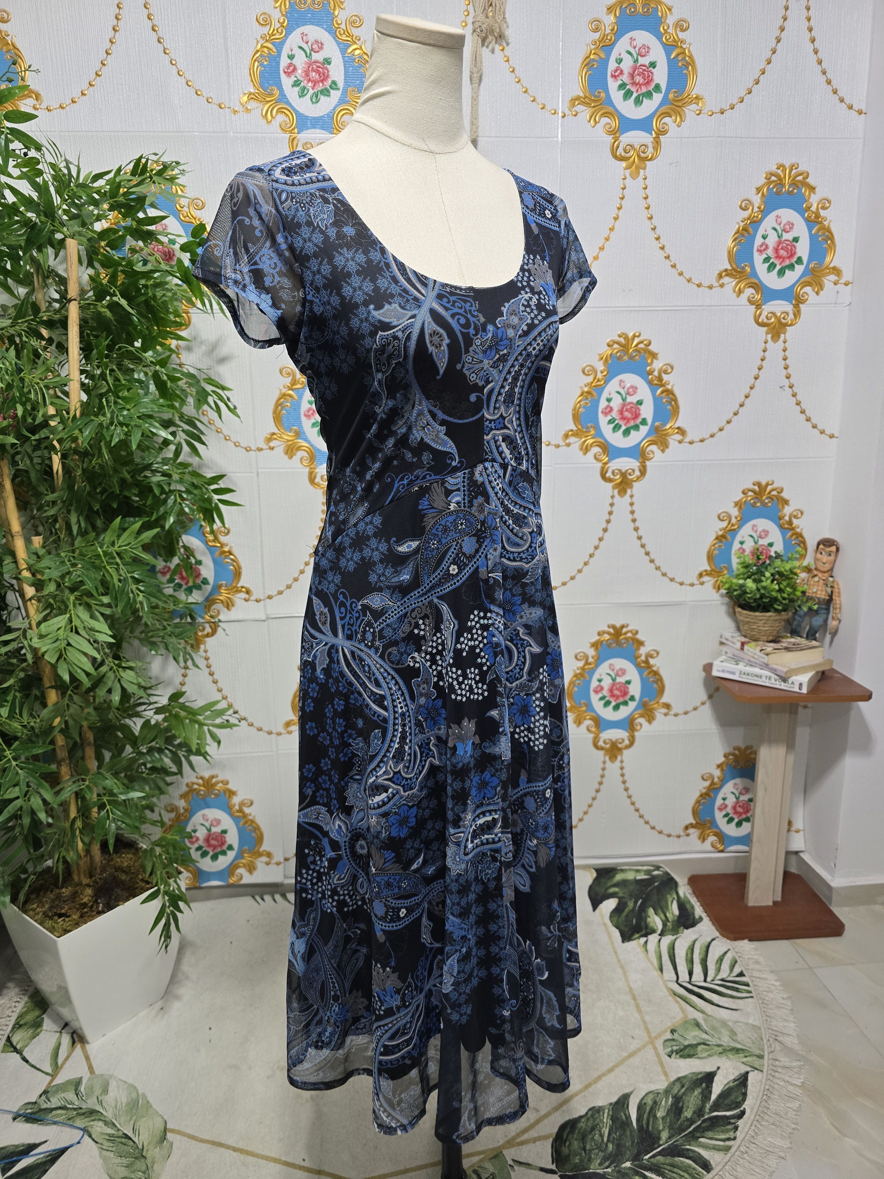 Desigual Desigual Women's Vest_Capri blue dress with short mesh Size L / US 10 / IT 46 - 6 Thumbnail