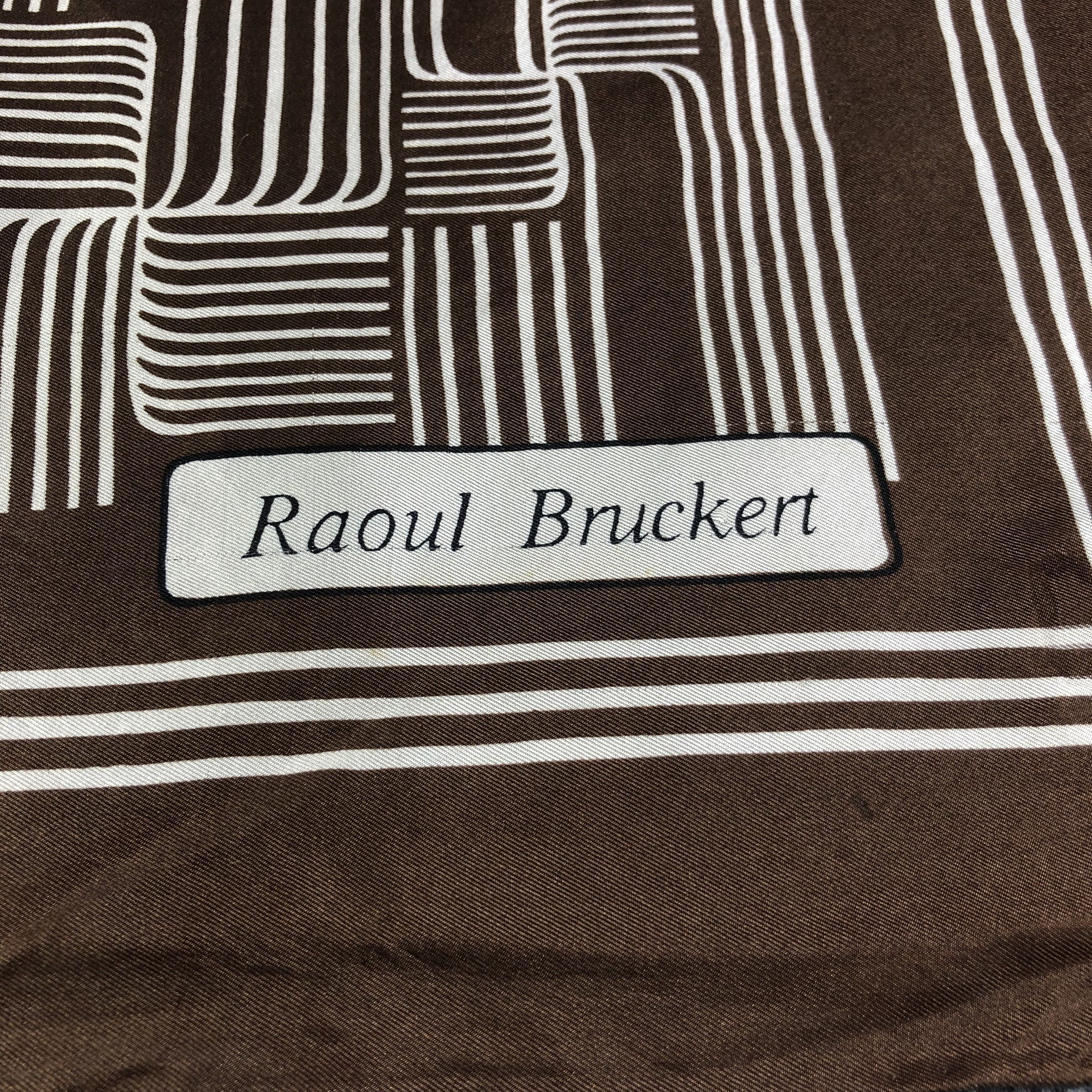 Vintage Vintage Raoul Bruckert Hand Rolled Silk Scarf M720 Size ONE SIZE - 3 Thumbnail