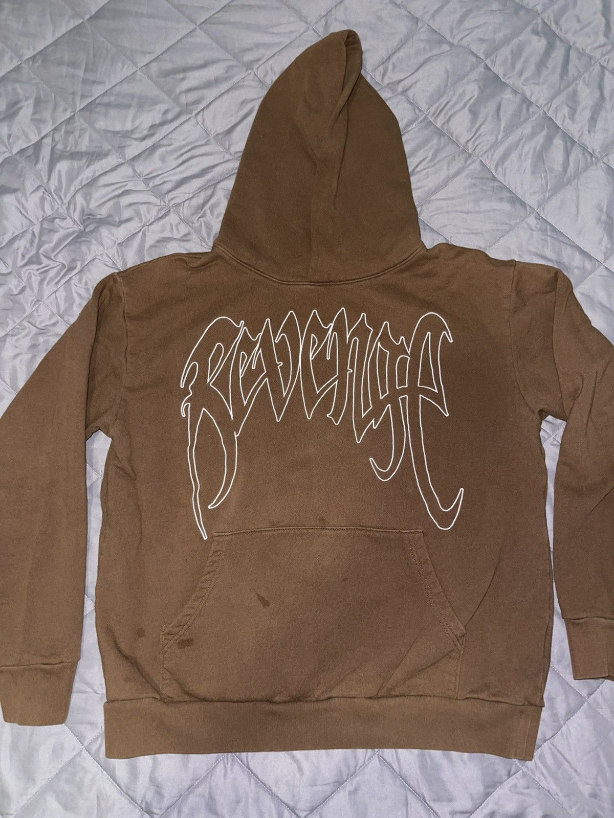 Designer × Revenge Revenge Brown Logo Hoodie Size US L / EU 52-54 / 3 - 1 Thumbnail