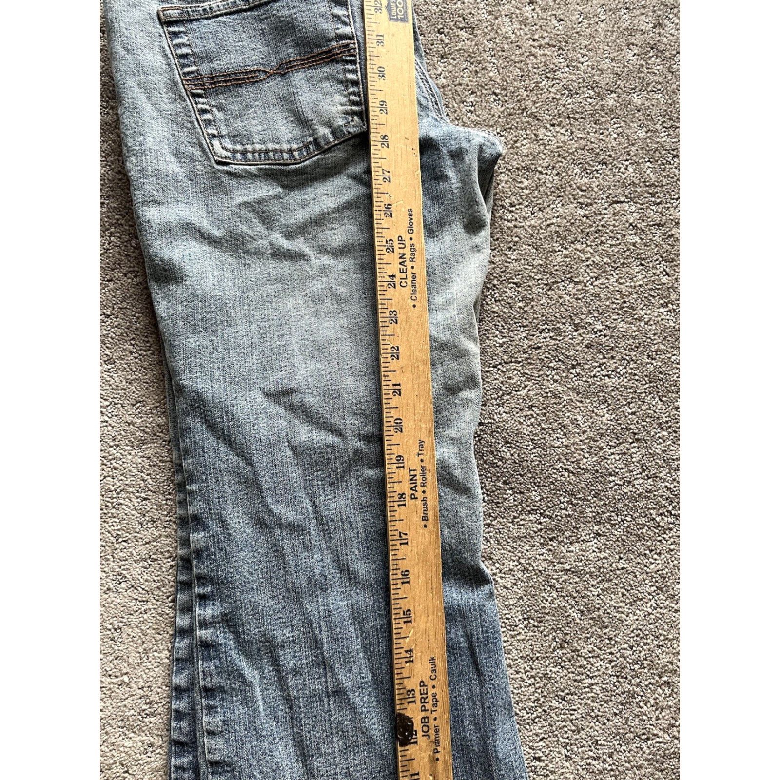 Express Express Jeans Womens 8S Flare Jeans Blue Denim 5-Pocket Regular Belt Loops Cotton Blend Medium Wash Size 30" / US 8 / IT 44 - 7 Thumbnail