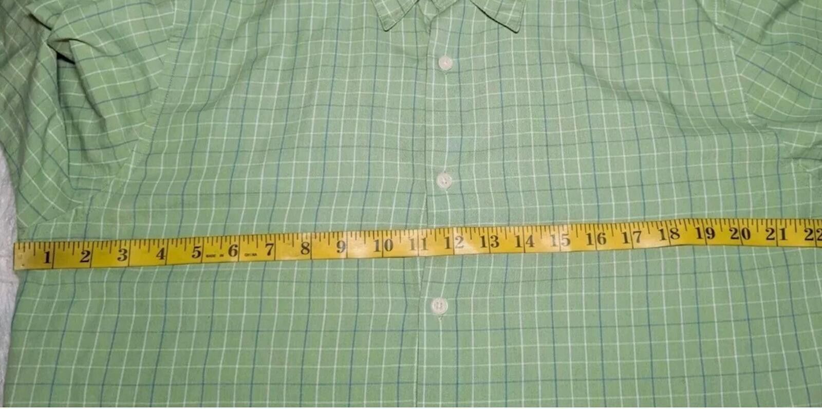 John Ashford Men's Size Large Green Blue PLAID Button Shirt Long Sleeve Size US L / EU 52-54 / 3 - 5 Thumbnail