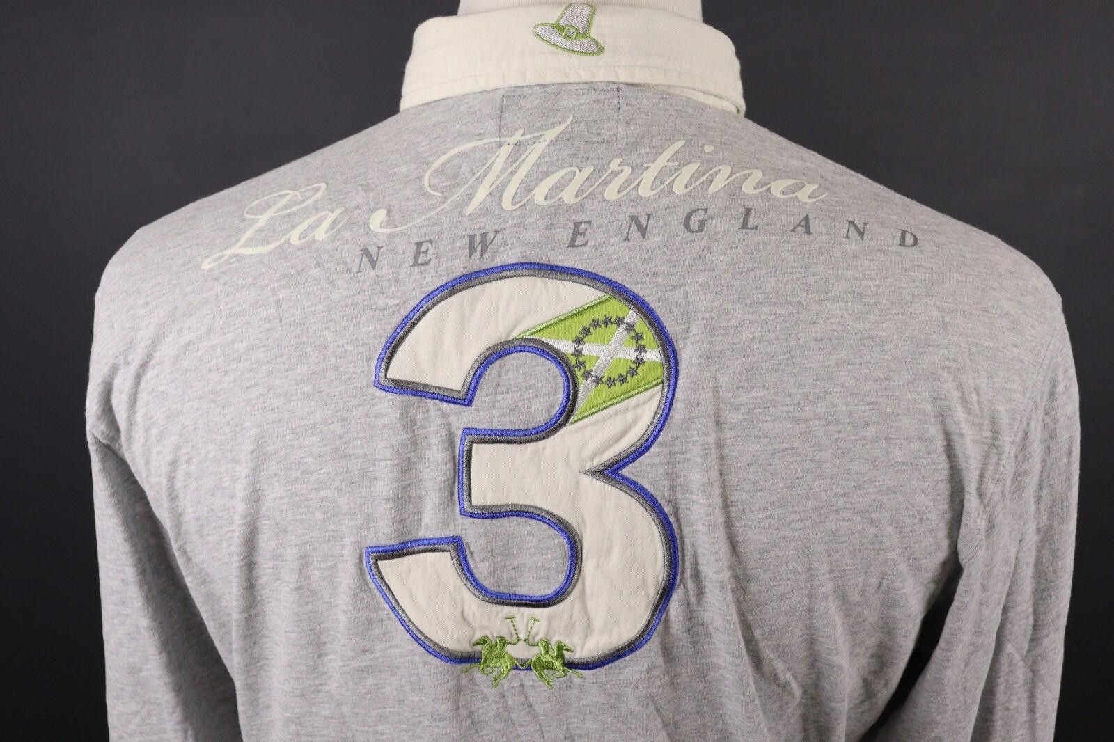 La Martina La Martina Buenos Aires #3 Gray Polo Rugby Shirt Size XL Size US XL / EU 56 / 4 - 11 Thumbnail