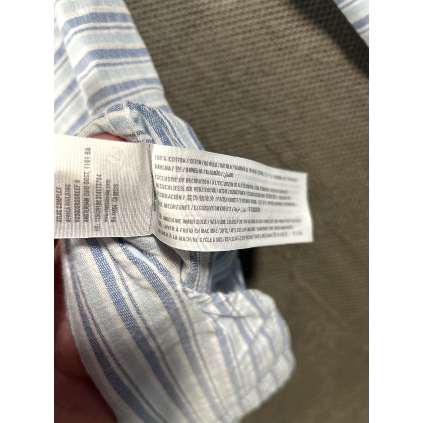 Abercrombie & Fitch Abercrombie & Fitch Shirt Mens Large Button-Down Blue Striped Long Sleeve Size US L / EU 52-54 / 3 - 5 Thumbnail