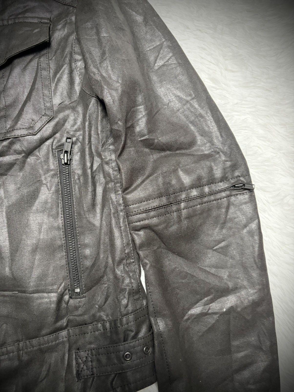 Japanese Brand Rare 2000s Schlussel biker waxed denim jacket vkei Size US M / EU 48-50 / 2 - 4 Thumbnail