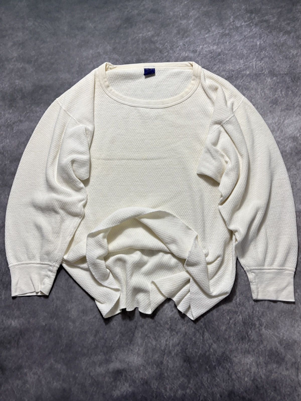 Vintage 1980s KMart Longsleeve Vintage Thermal Shirt Waffle 80s 90s Size US L / EU 52-54 / 3 - 2 Thumbnail