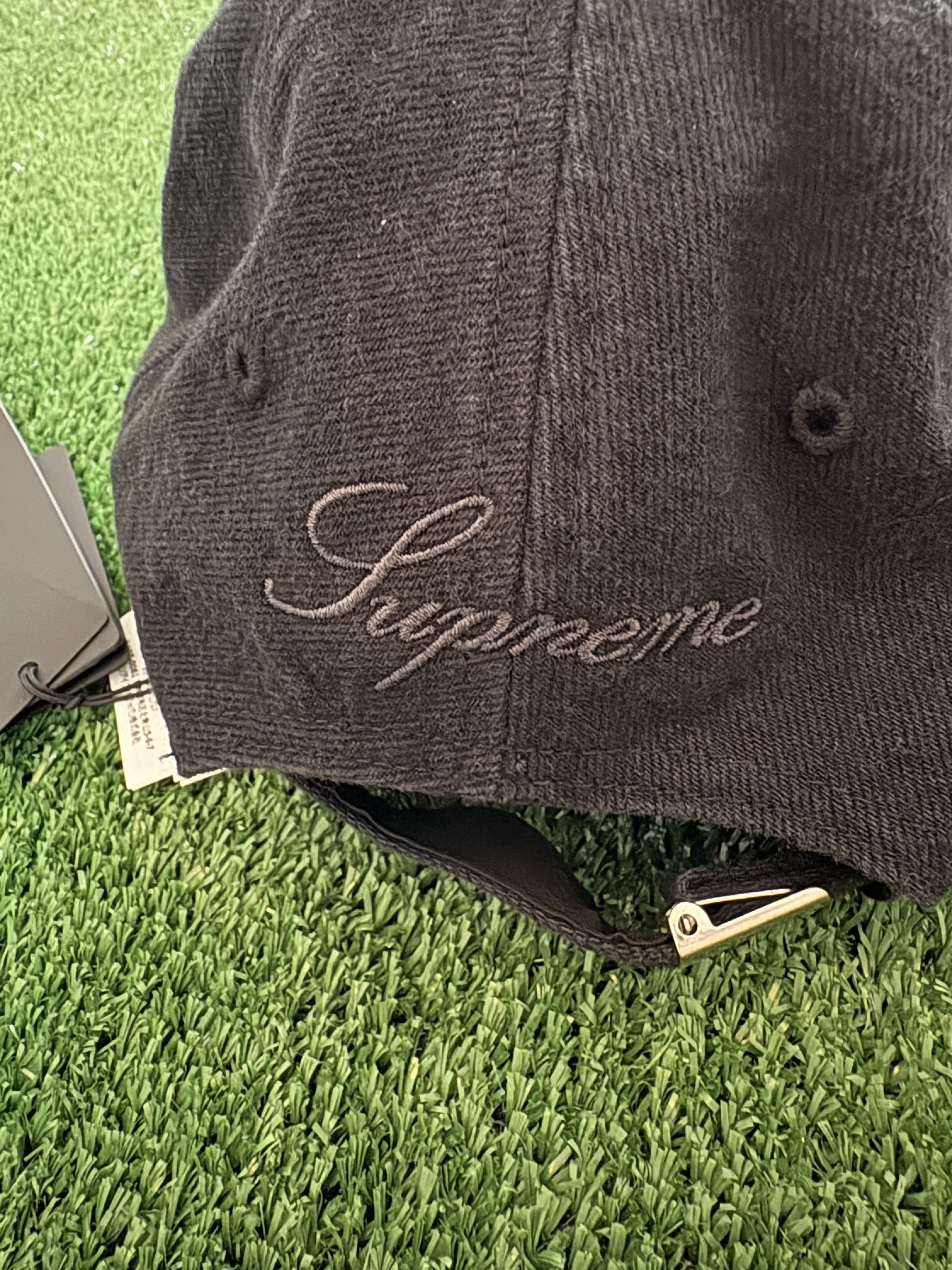 Stone Island × Supreme Supreme x Stone Island Cap 6 Pan Black Denim FW23 Size ONE SIZE - 3 Thumbnail