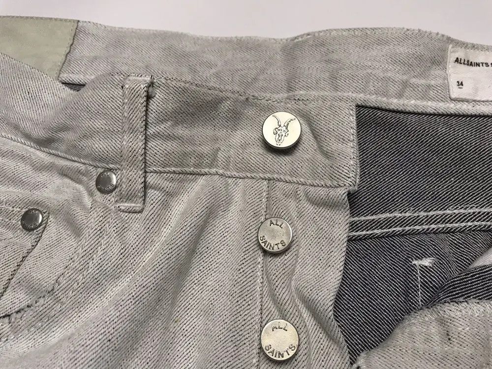 Allsaints Vintage Allsaints AW08 Iggy Fit-Ashen Denim Jeans Size US 34 / EU 50 - 6 Thumbnail