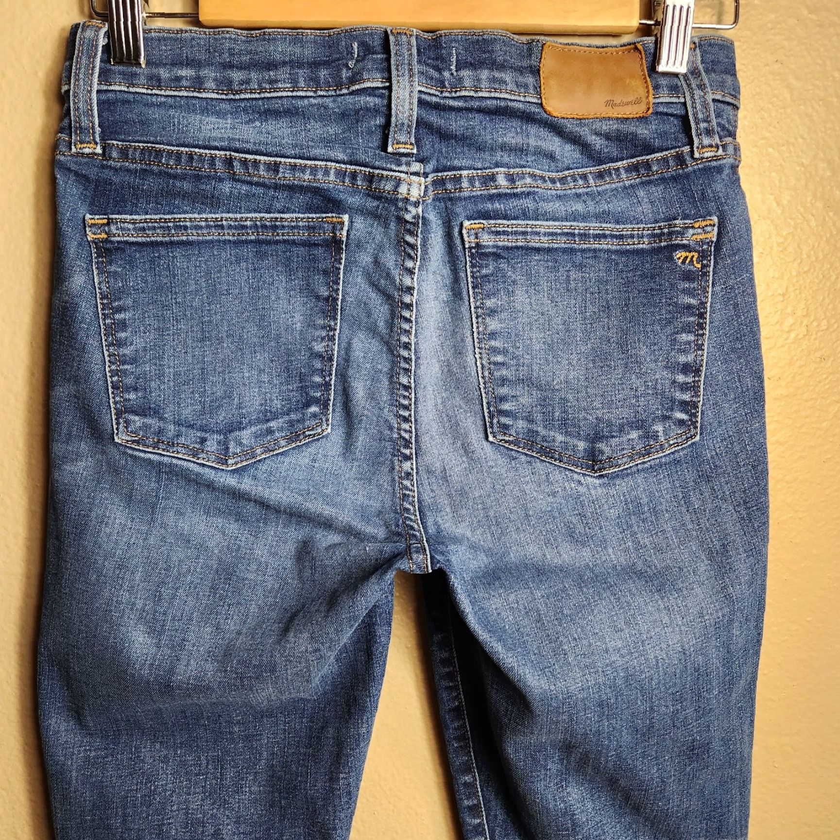 Madewell Madewell Jeans Womens 9" High Rise Distressed Skinny Jeans Blue 27 Regular Denim Cotton Blend 5-Pocket Size 27" / US 4 / IT 40 - 7 Thumbnail