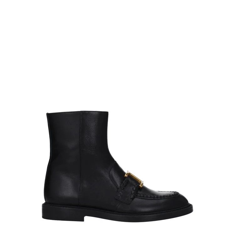 Chloe ob1o1e1024 Leather Ankle Boots in Black Size US 6 / IT 36 - 1 Thumbnail