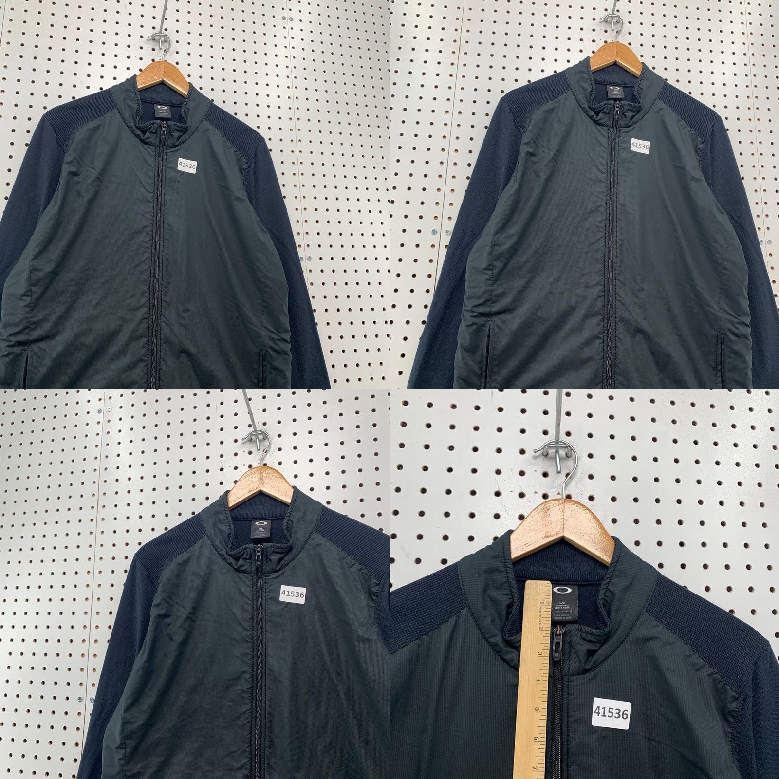 Oakley Oakley Windbreaker Jacket Mens Large Black Lightweight Tailored Fit 21x27.5 Size US L / EU 52-54 / 3 - 8 Thumbnail