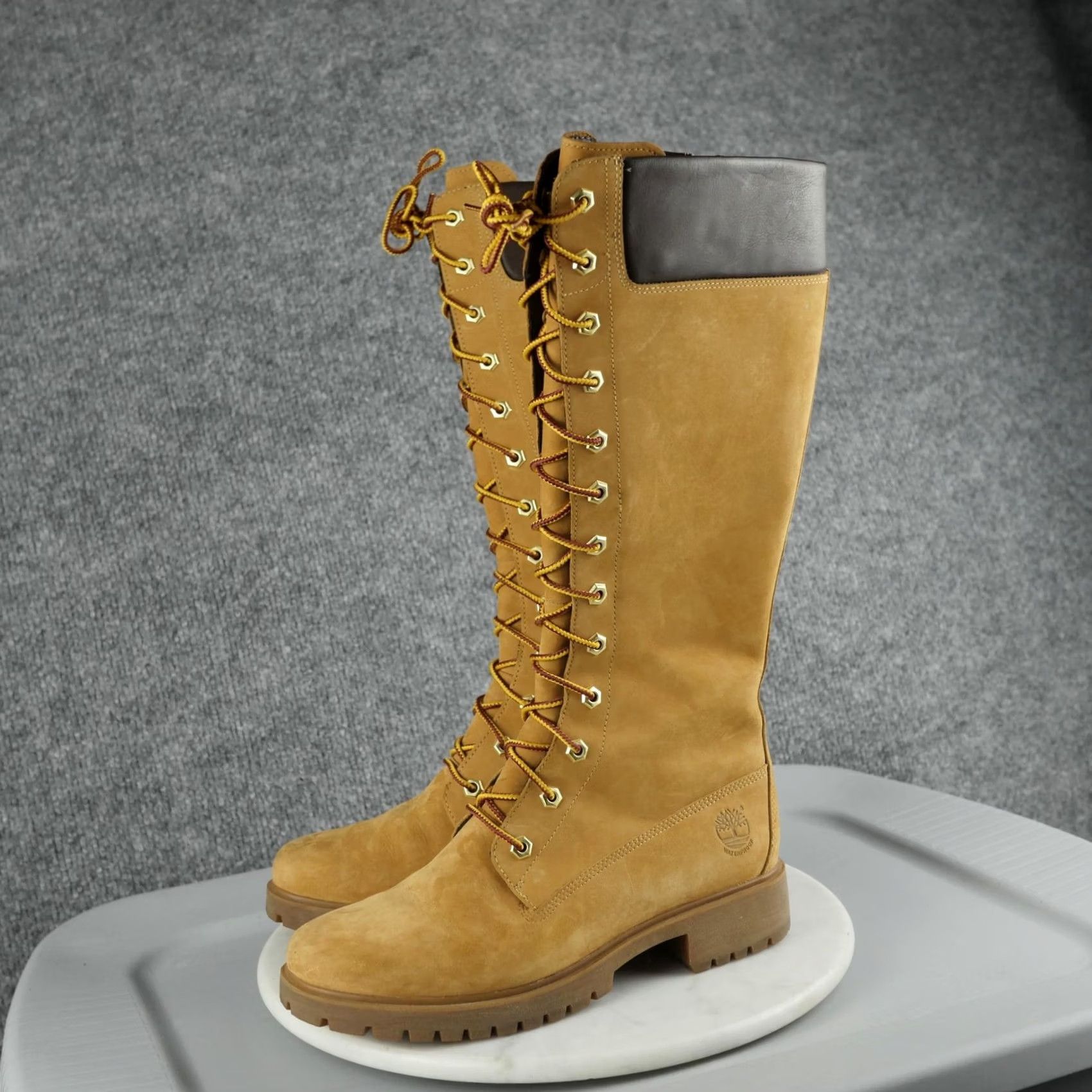 Timberland VINTAGE Timberland Boots Womens Size 7.5 Brown Knee High Lace Up 8633A Combat Outdoor Waterproof Nubuck Size US 8 / IT 38 - 2 Thumbnail