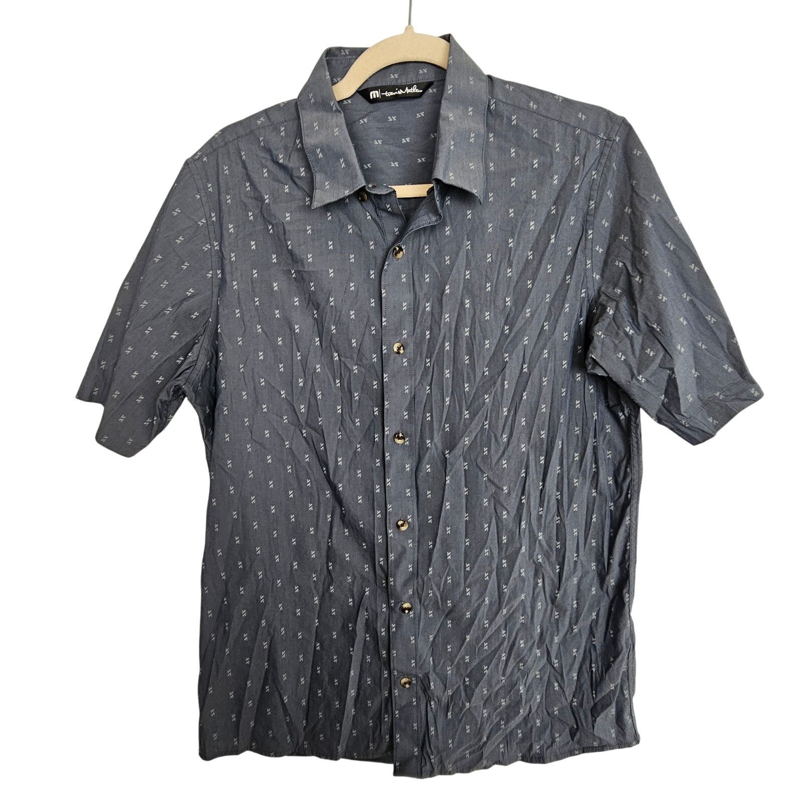 TravisMathew Travis Mathew Mens Geometric Print Button Shirt M Business Size US M / EU 48-50 / 2 - 1 Thumbnail