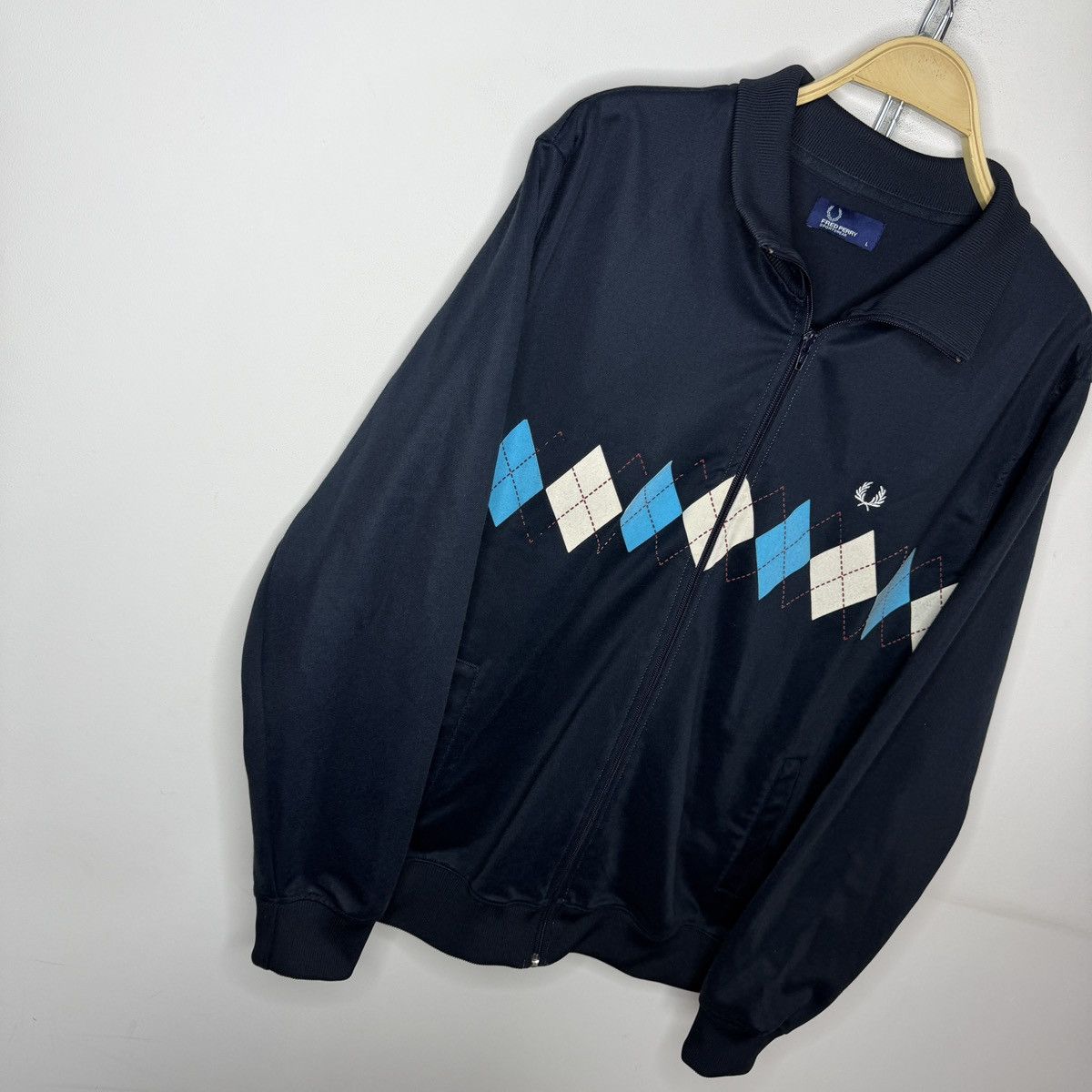 Fred Perry Vintage Fred Perry Jacket Blue Track Tennis Sportswear 80s Size US L / EU 52-54 / 3 - 3 Thumbnail