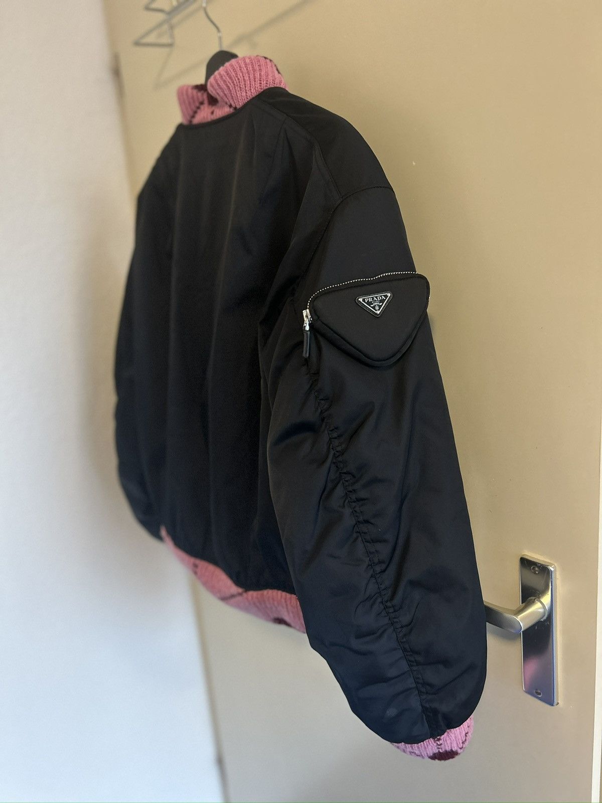 Prada × Raf Simons Prada x Raf Simons bomber jacket Re-Nylon with Jacquard Knit Size S / US 4 / IT 40 - 4 Thumbnail