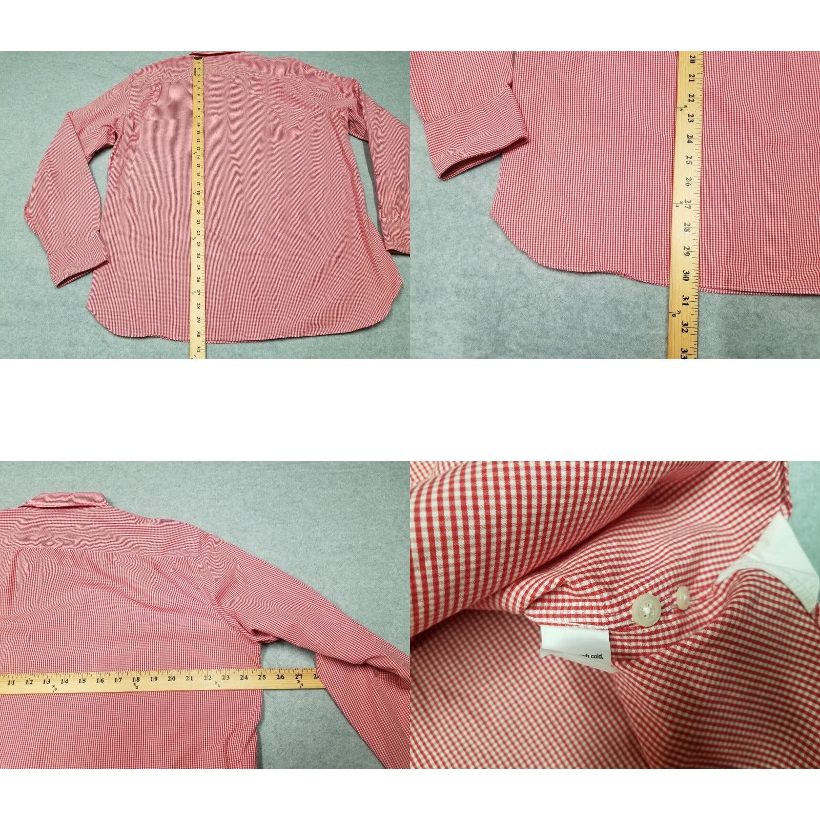 J.Crew J.CREW Shirt Mens XL Red Check 100% Cotton Button-Down Casual Long Sleeve N/A Size US XL / EU 56 / 4 - 9 Thumbnail