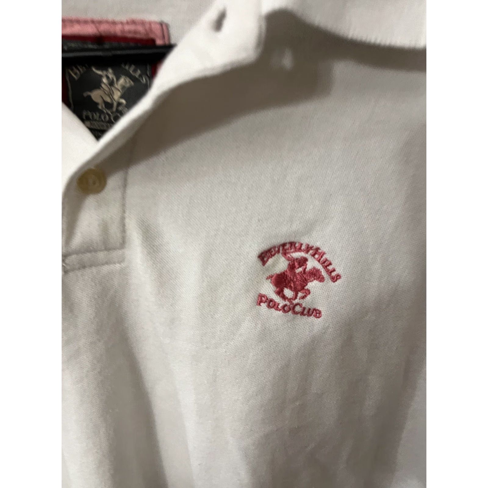 Beverly Hills Polo Club Beverly Hills Polo Club Shirt Men Large White Solid Short Sleeve Colar Polo Size US L / EU 52-54 / 3 - 2 Thumbnail