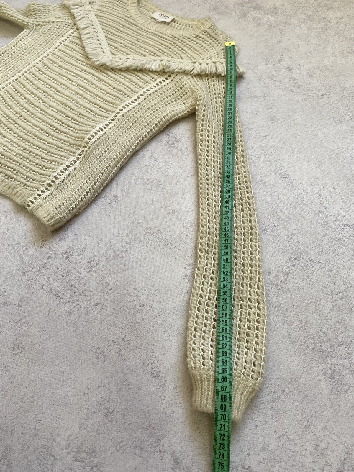 Sezane Sezane Womens Mohair/Wool Ivory Long Sleeve Knit Sweater XS Size XS / US 0-2 / IT 36-38 - 13 Thumbnail