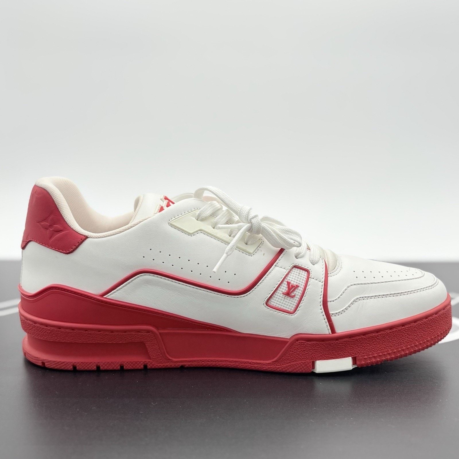 Louis Vuitton Louis Vuitton Trainer ' White Red ' | SUPER CLEAN! Size US 11.5 / EU 44-45 - 11 Thumbnail