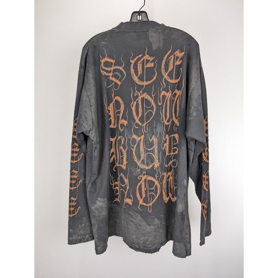 Balenciaga o1rshd1 Long Sleeve T-Shirt in Nero Size US M / EU 48-50 / 2 - 10 Thumbnail