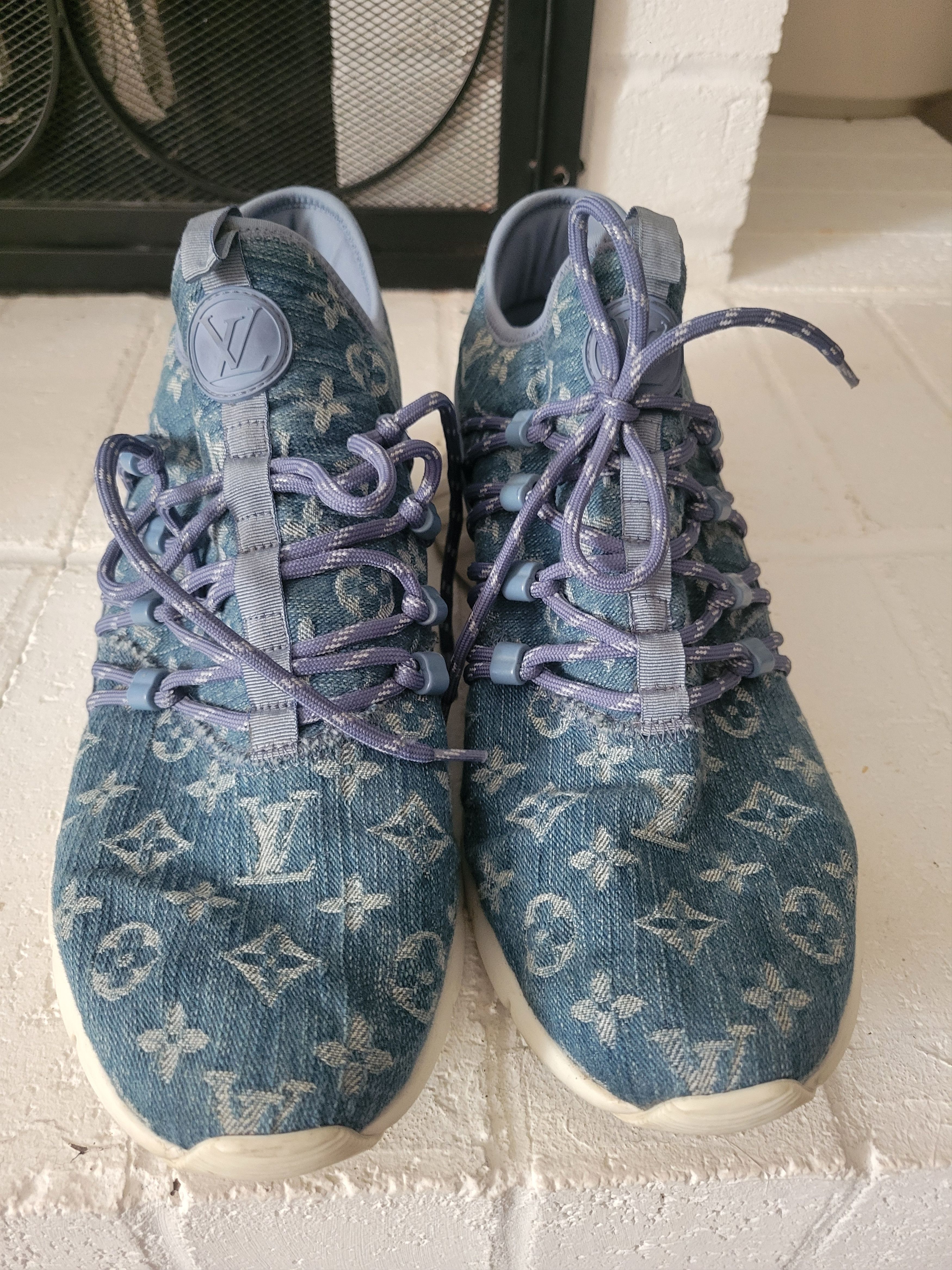 Louis Vuitton Louis vuitton Fastlane monogram denim sneakers Size US 7.5 / EU 40-41 - 3 Thumbnail