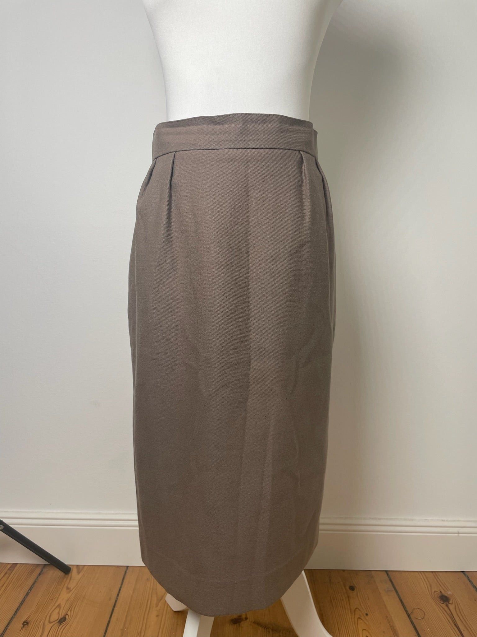 Dior Vintage Wool Skirt Brown Size 34" / US 12 / IT 48 - 1 Thumbnail