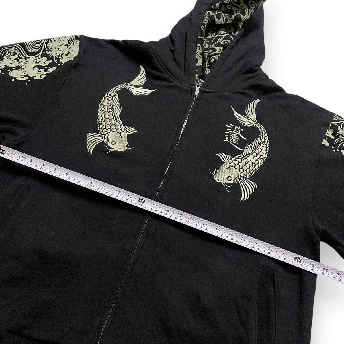 Karakuri Tamashii Vintage Double Layer Hooded Koi Fish Zipper Size US XL / EU 56 / 4 - 13 Thumbnail