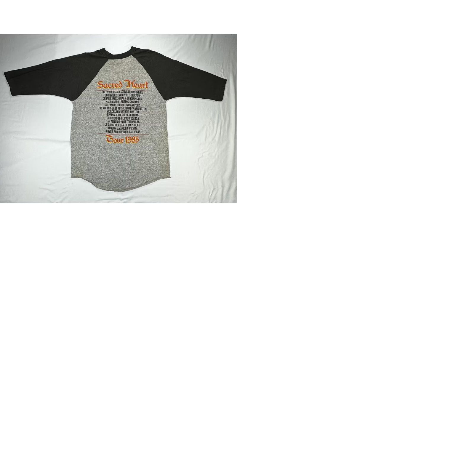 Glanshirt Vintage Dio Raglan Shirt Sz S 1985 Sacred Heart Tour Signal Tag, Gray Cotton Blend Size US S / EU 44-46 / 1 - 9 Thumbnail