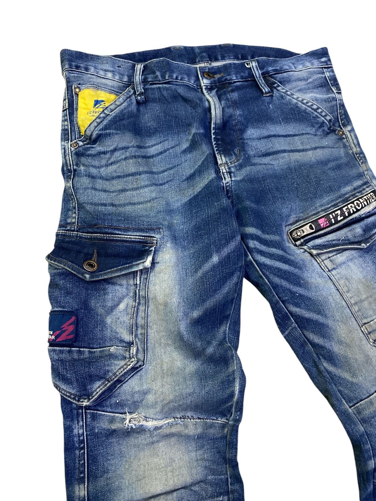 FRONTEER × Japanese Brand I.Z Fronteer Workwear Heavy Cargo Denim Size US 31 - 3 Thumbnail