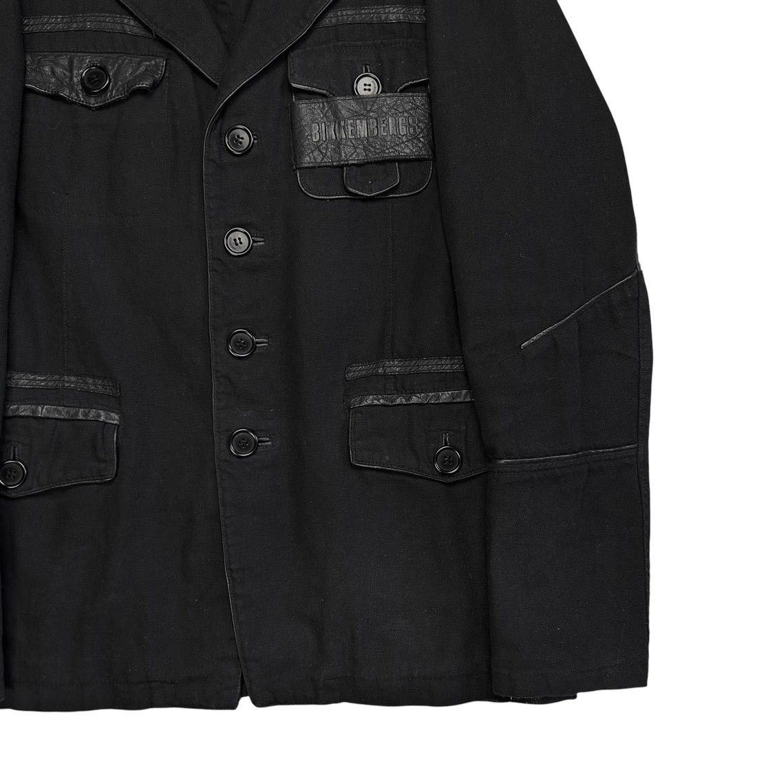 Dirk Bikkembergs Dirk Bikkembergs Leather Applicated Military Blazer Size US M / EU 48-50 / 2 - 6 Thumbnail