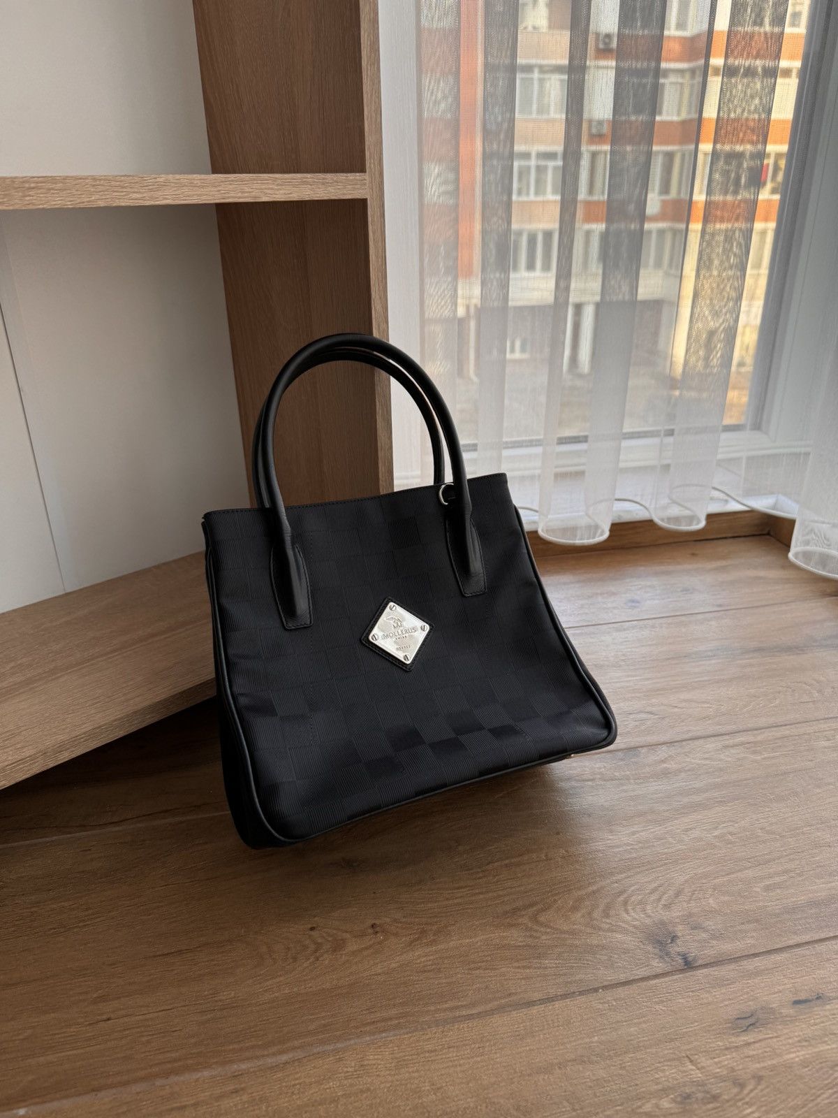 Maison Mollerus × Vintage Vintage Mollerus Swiss Monogram Black Luxury Bag Size ONE SIZE - 6 Thumbnail