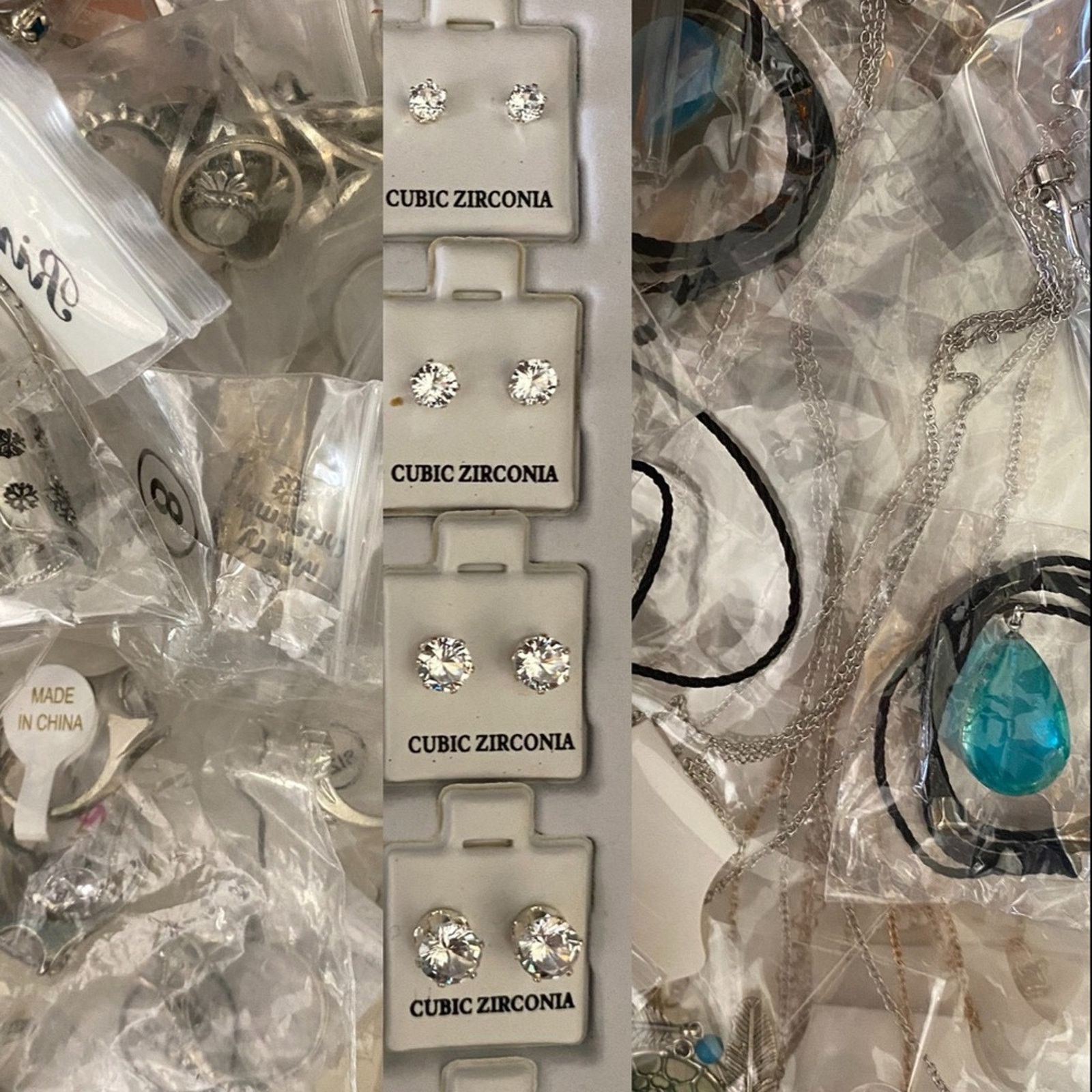 Lot Of 25 New Jewelry Items in Silver, Women's