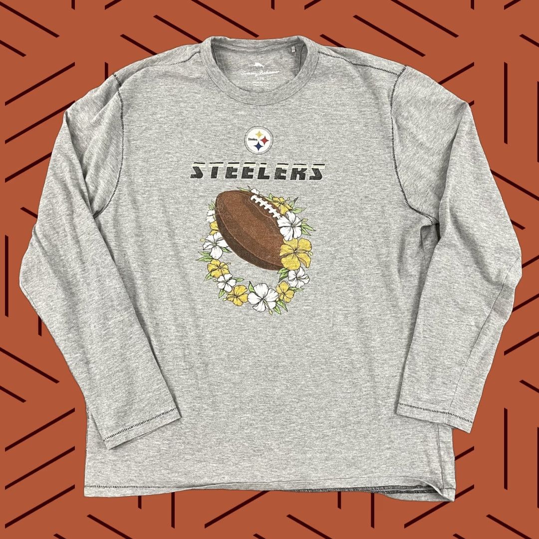 Tommy Bahama Pittsburgh Steelers Shirt Mens Large Tommy Bahama Graphic Football Tee Long Sleeve Size US L / EU 52-54 / 3 - 1 Thumbnail