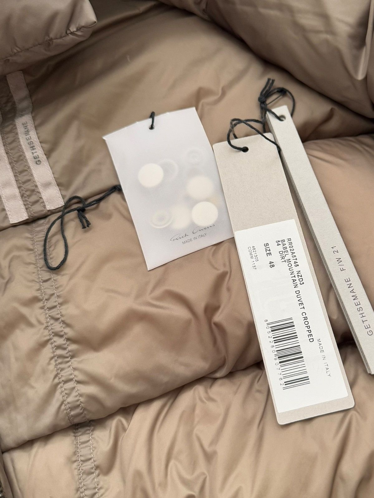 Rick Owens RARE Gethsemane Babel Mountain Cropped Puffer Duvet Size US M / EU 48-50 / 2 - 6 Thumbnail