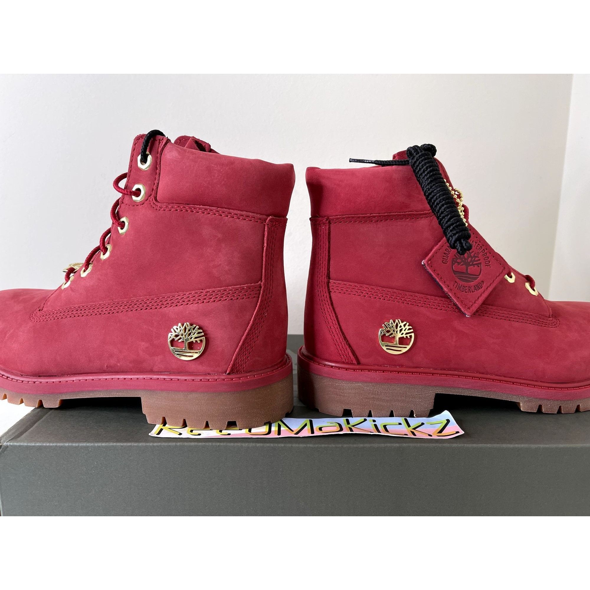 Timberland Timberland Boots 6 inch Dark Red Nubuck Kids 6Y Size US 6 / EU 39 - 4 Thumbnail