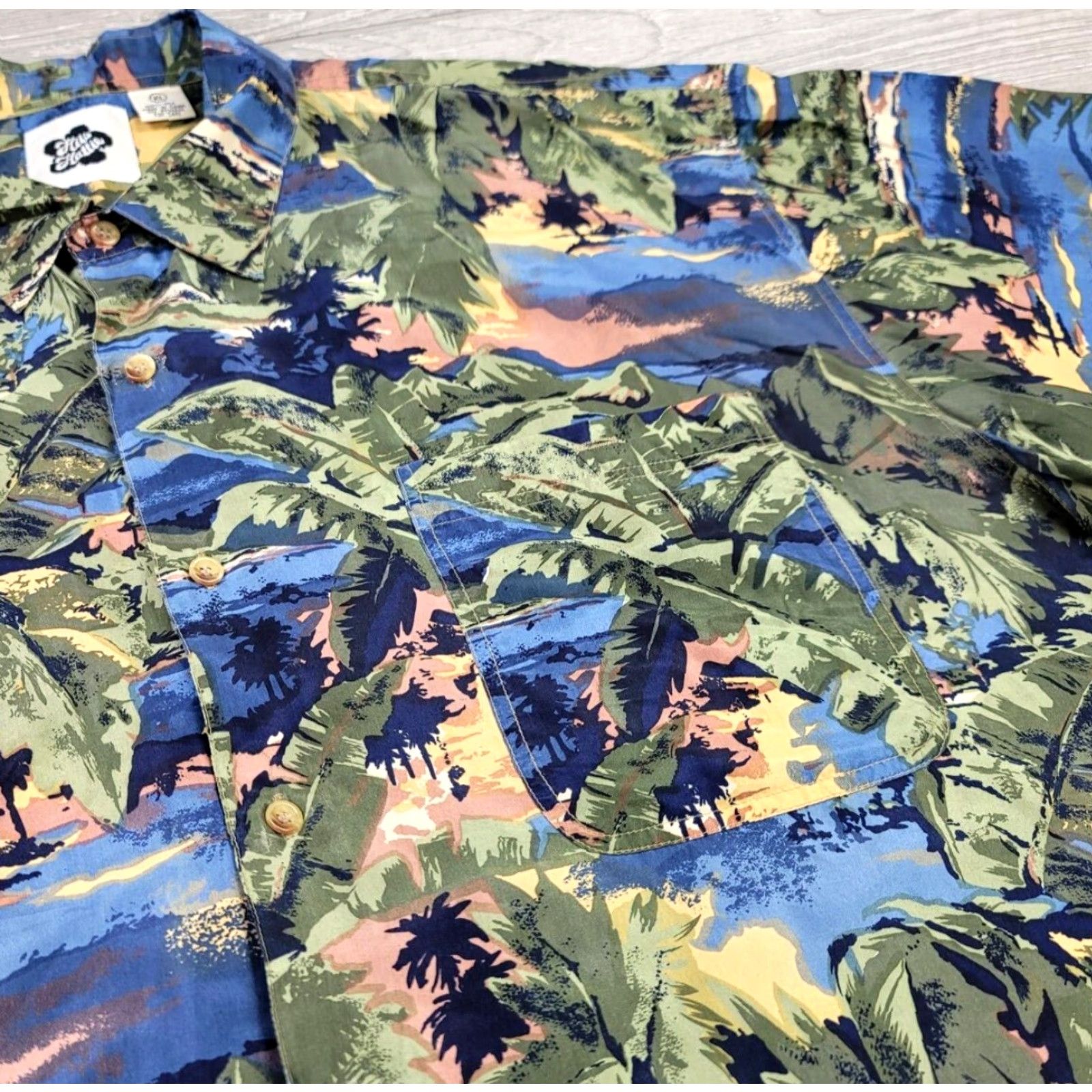 Hilo Hattie Hilo Hattie Aloha Shirt Camp Hawaiian Ocean Island 100% Silk Silk Floral Multicolor XL Short Sleeve Button-Up Men Shirt Size US XL / EU 56 / 4 - 3 Thumbnail