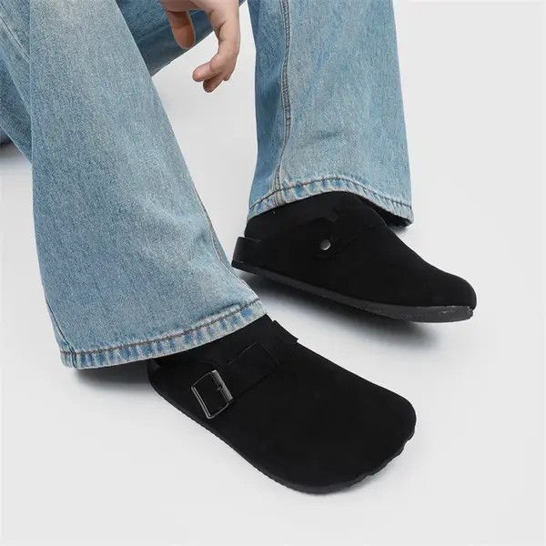 Other Stylish Black Suede Clogs with Buckle Detail Size US 10 / EU 43 - 2 Thumbnail