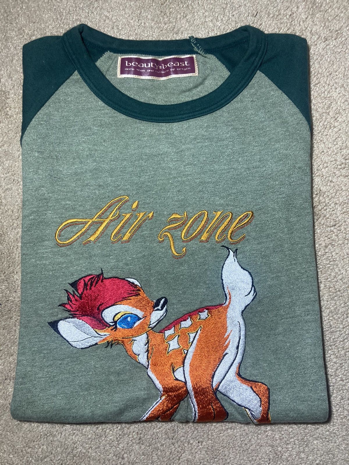 image of Beauty Beast x Vintage Aw98 Beauty:beast Bambi Air Zone Cloned Alone Disney B:b 90's in Green (Size