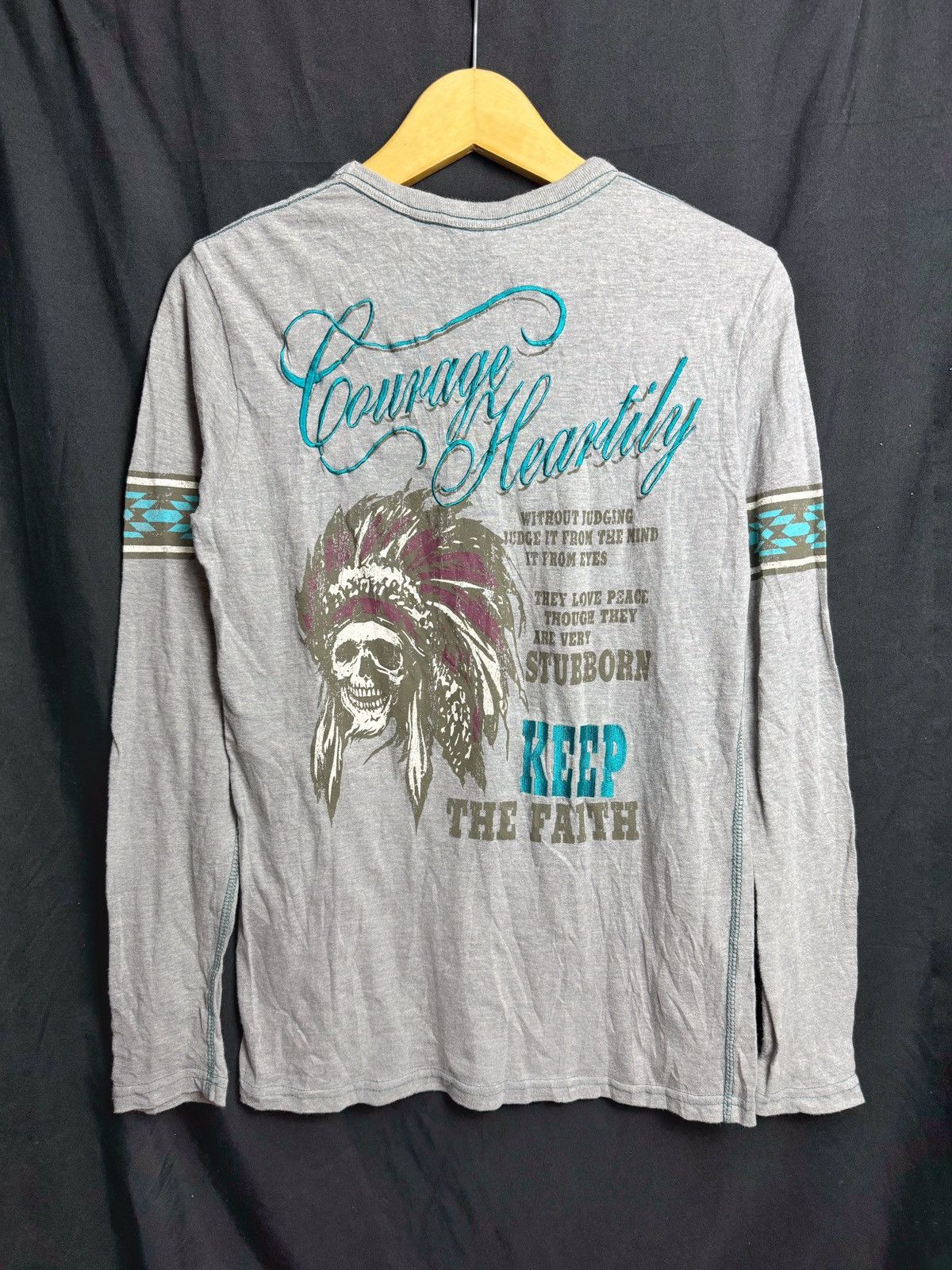 If Six Was Nine × Japanese Brand × PPFM Step Walk Poem Skulls Keep The Faith Long Sleeve Size US M / EU 48-50 / 2 - 1 Thumbnail