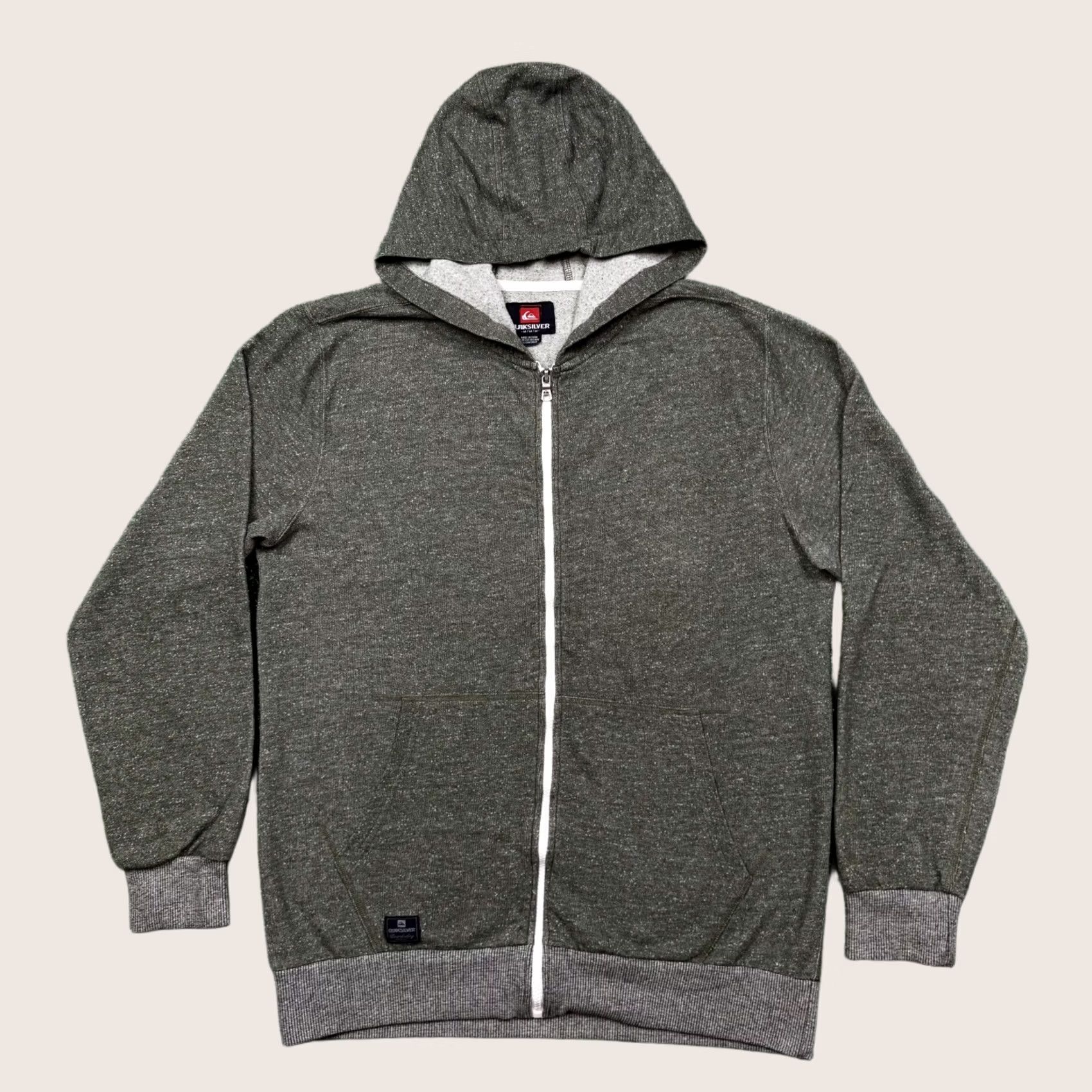 Quiksilver VINTAGE Quiksilver Hoodie Men M Green Full Zip Surfer Surf Casual Regular Size US M / EU 48-50 / 2 - 1 Thumbnail